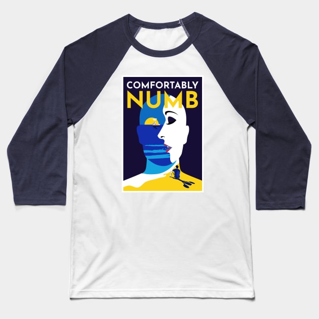 Comfortably Numb Colorful Flat Pink Floyd Baseball T-Shirt by TKsuited